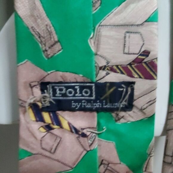 Vintage Polo by Ralph Lauren Shirt Patterned Tie - Picture 5 of 7
